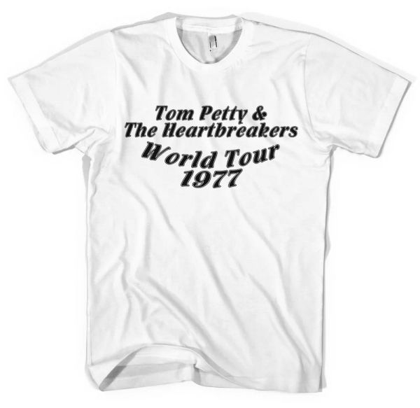 

tom petty & the ladykiller world tour 1977 all sizes, White;black
