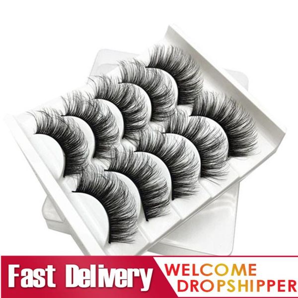 

pairs 3d synthetic fiber fake eyelashes lashes for natural look reusable false black