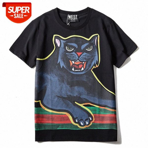 

t shirt popular black panther summer youth men's fashion casual short-sleeved european and american street bottoming for men women #il2, White;black
