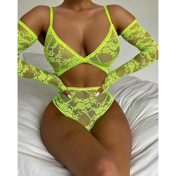 

bras sets women lingerie corset transparent lace panties long glove high waist temptation dazzling sensual underwear, Red;black