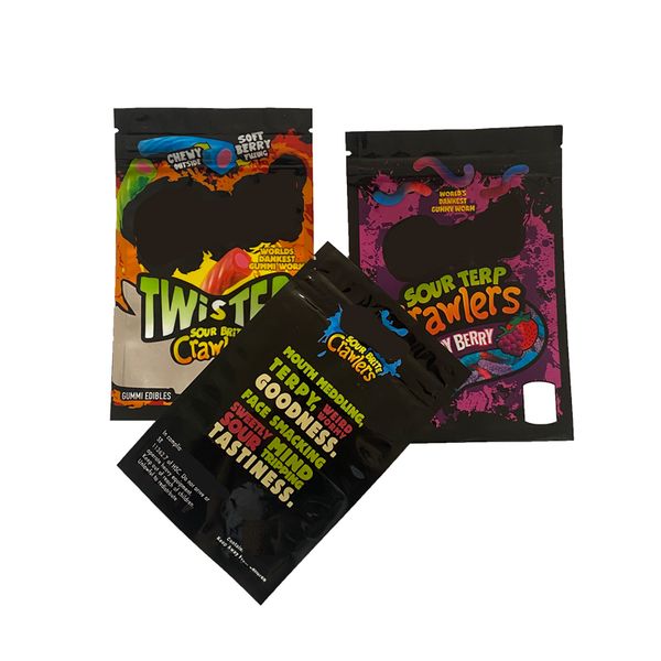 

edible gummies bag edibles packaging sour terp crawler candy pacakge bags very berry 600mg plastic ziplock smell proof baggie for mylar bagg