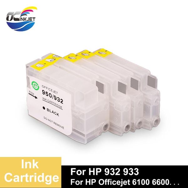 

ink cartridges ocinkjet for 932 xl 933 refill cartridge with chip officejet 6100 6600 6700 7110 7510 7512 7610 7612 printer