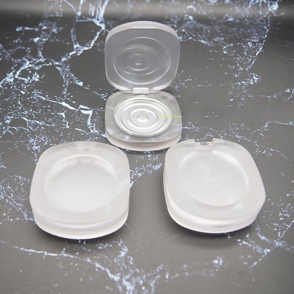

10pcs frosted transparent empty eyeshadow palettes case diy plastic blusher compacts lipstick storage plate container box bottles & jars