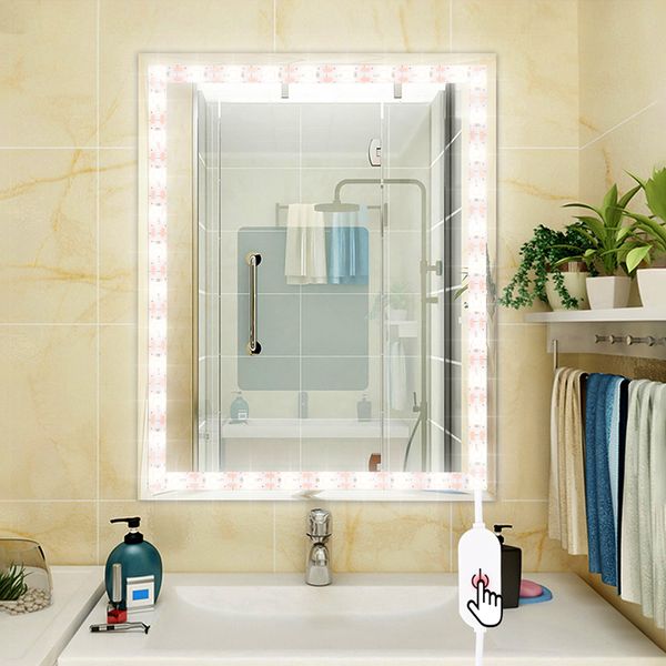USB светодиодный полоса сенсорный коммутатор тщеславие макияж зеркало светодиодов светодиодные огни 5V туманная лампа лента для спальни ванная комната туалетный столик D2.0