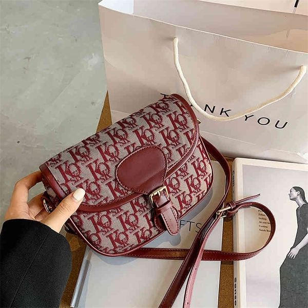 

factory store shop personalized small square bag ins net red women's tide contrast color letter oblique cross middle ancient