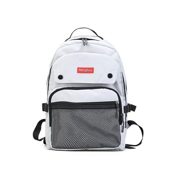 

backpack 2021 harajuku simple waterproof canvas women korean fashion female shoulder bags school bag for teenagers girls