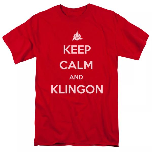 

Star Trek Calm Klingon TV Show T-Shirt Sizes S-3X NEW, White;black