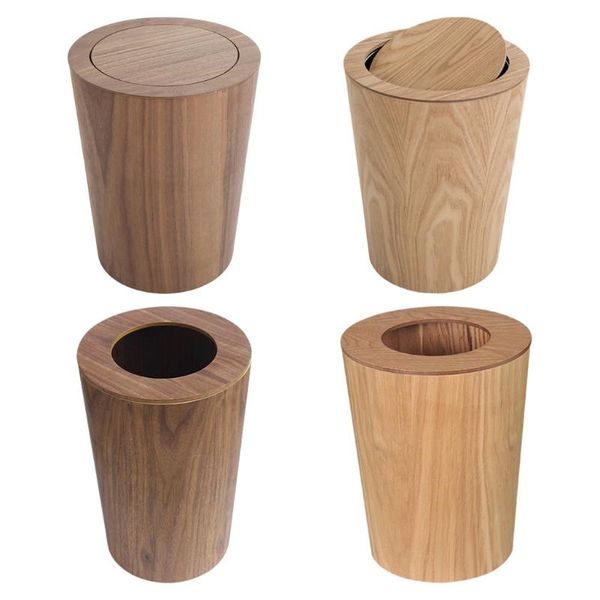 

waste bins solid wood bin simple household wastebasket el bathroom decorative