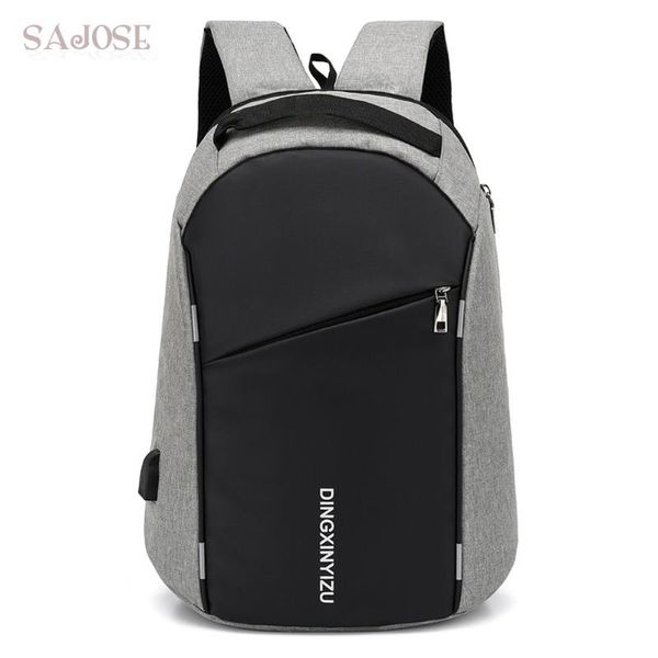 

backpack men polyester lapwith usb charging port waterproof travel daypack school college rucksack for