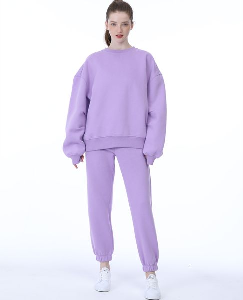 

women's tracksuits winter tracksuit hoodies pants suit oversized casual fleece two piece set sports sweatshirts pullover outfits n, Gray