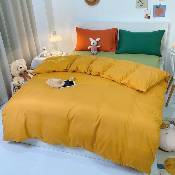 

bedding sets nordic mix candy color set 110gsm sanding single double  king 220x240 duvet covers 150 bedclothes bed sheet linens