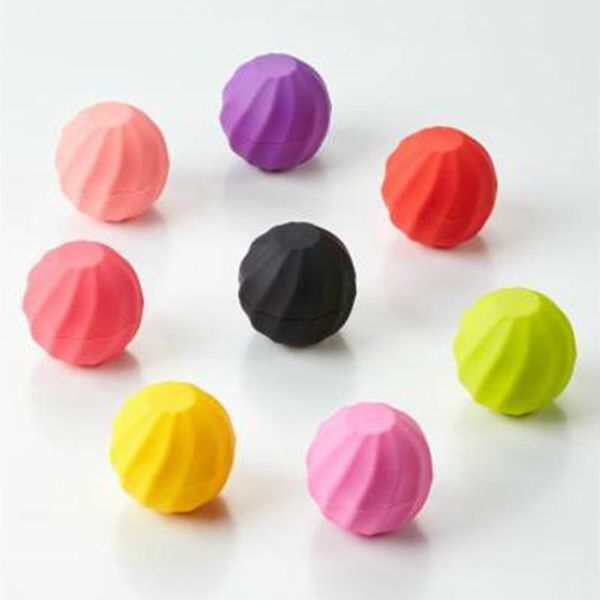 

colorful frosted diy ball style lip container just put in needn't mold round lipstick tube storage bottles & jars