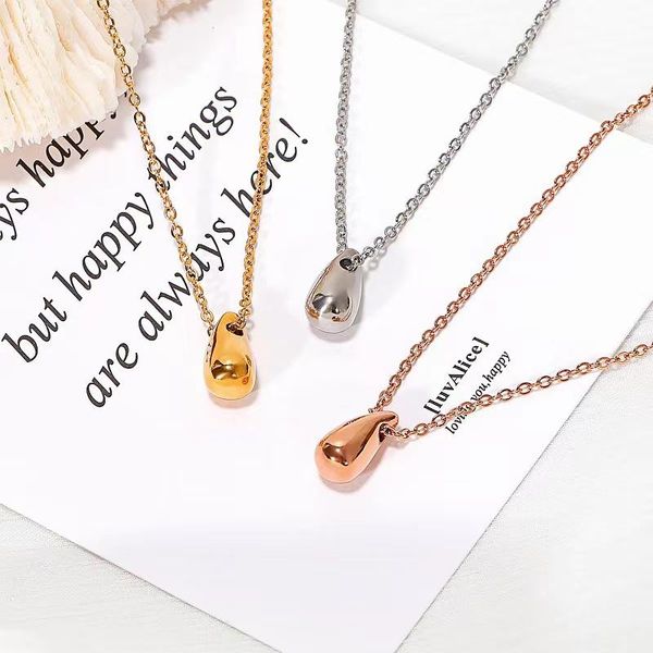 

pendant necklaces women tear shape small necklace jewelry for girls, Silver