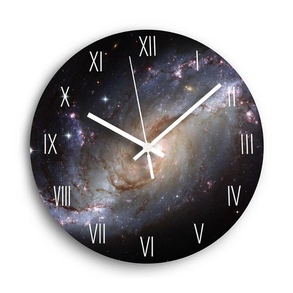 

wall clocks starry sky milky way night stars modern clock for home office decoration living room bathroom decor hanging watch