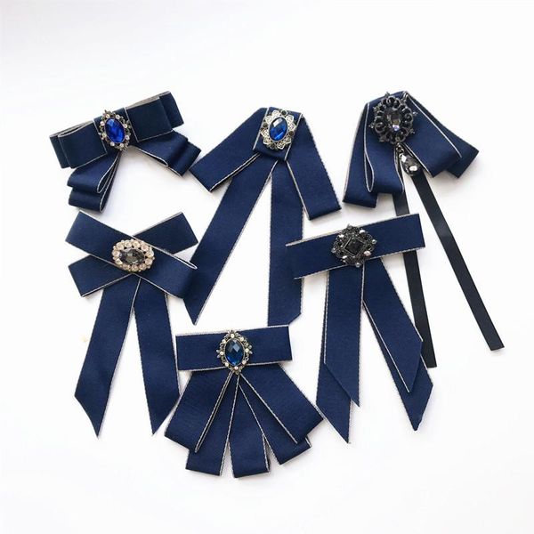 Шея галстуки лента хрустальные жемчужины бабочка броши для женских рубашек газель