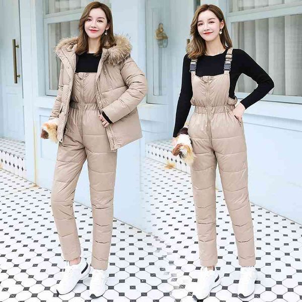 

2021 winter one piece ski jumpsuit women ski sust overalls jacket 2pcs outdoor snowsuits ski sets
