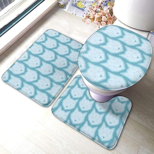 

bath mats art deco quiet cat bathroom mat sets 3 piece set rugs memory foam toilet seat cover lid