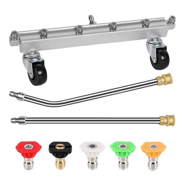 

car washer pressure undercarriage cleaner with 6 nozzles, under broom attachments extension wand 60Â° angled