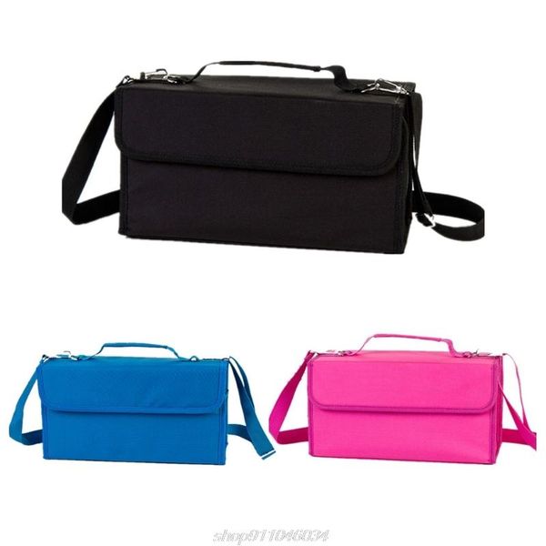 

premium quality oxford 80 slots school marker case markers bag holder pen painting draw gift for kids m10 21 dropship pencil bags