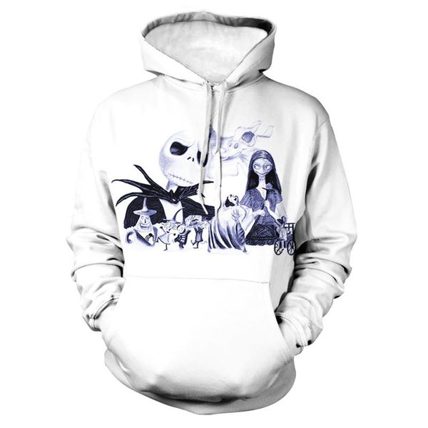 

men's hoodies & sweatshirts basketball sport 3d print hoodie jumper loose fall/winter long sleeves a christmas nightmare, Black