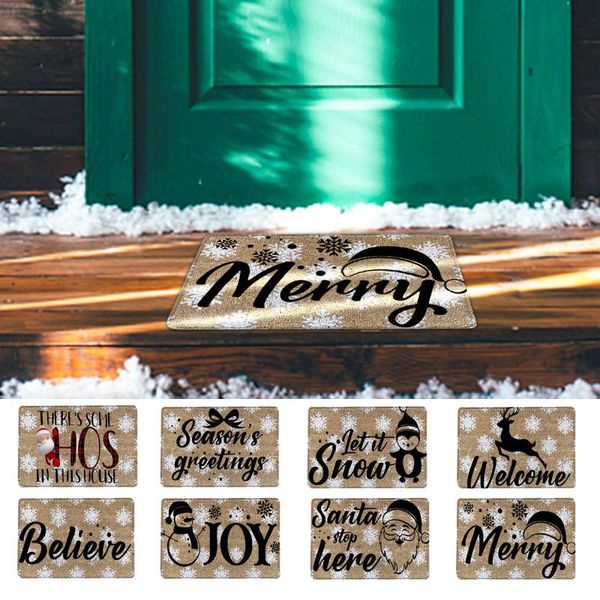 

carpets christmas letter home door mat absorbent living room kitchen floor cotton outdoor indoor rugs hand-woven washable mats