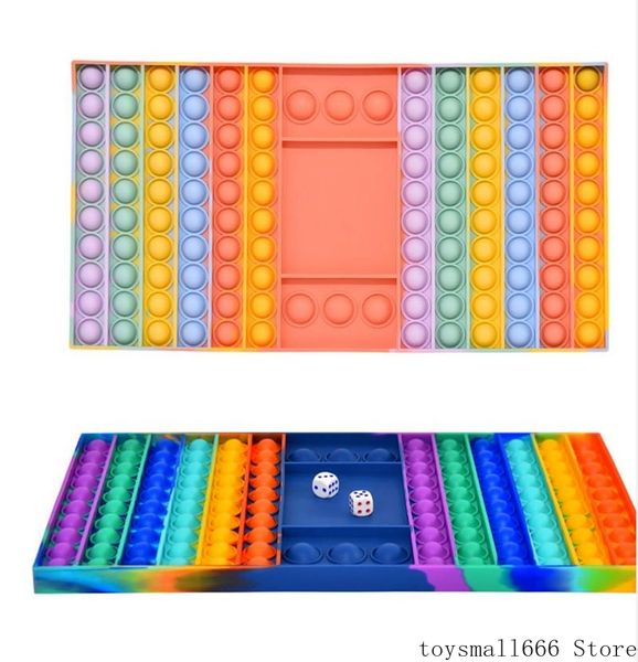 

fidget decompression toys push bubble checkerboard rainbow stress reliever autism special needs sensory gifts for kids game