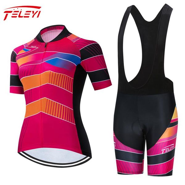 

pro team cycling jersey set women summer bike clothes mtb ropa ciclismo bicycle uniforme maillot quick dry 20d pad racing sets, Black;blue