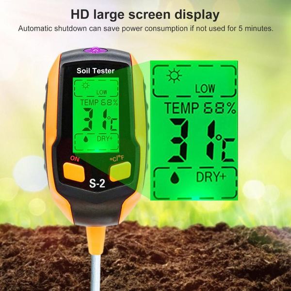 

planters & pots 5 in 1 household potted pot soil tester ph detector acidity meter illuminance temperature hygrometer moisture