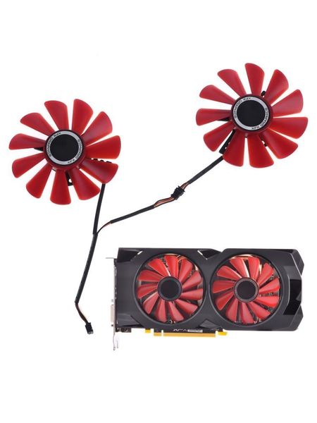 

fans & coolings 2pcs 85mm rx-570-rs rx-580-rs fd10u12s9-c fan for xfx rx470 rx570 rs rx580 b95c