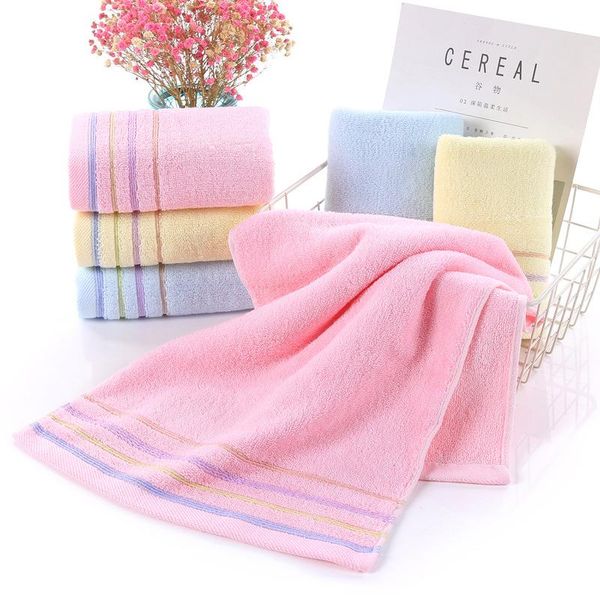 

towel plain cotton household soft water absorbing comfortable and breathable facecloth fashion fluffy smooth gift washcloth