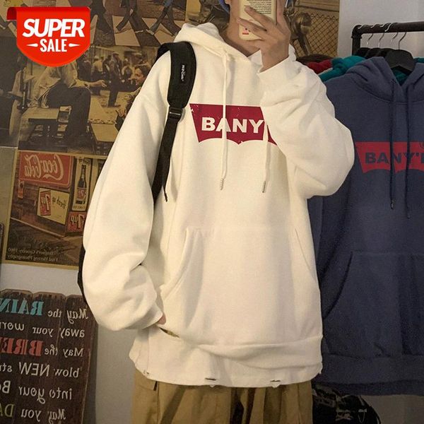 

fleece jacket men's trend letter printing hooded sweater df1 #yq9a, Black