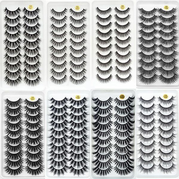 

sexysheep 5/10 pairs 100% real mink eyelashes 3d natural false lashes soft eyelash extension makeup kit cilios1