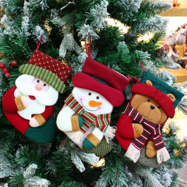 

christmas stockings candy gifts holder bag xmas tree hanging pendant fireplace ornament seasonal decorations