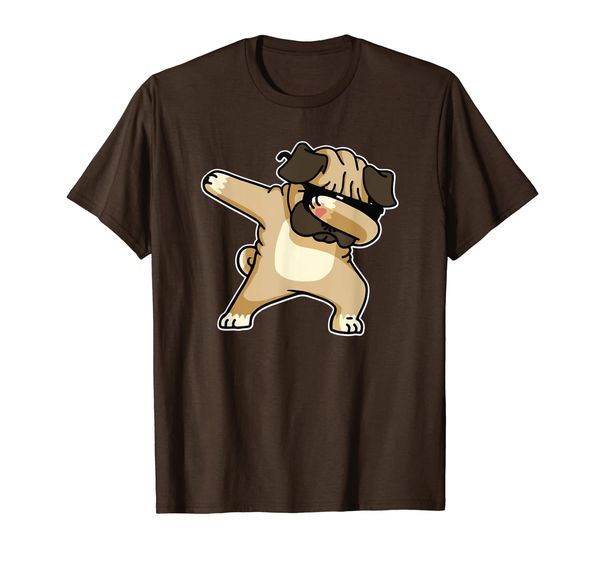 

dabbing pug t-shirt - funny pug dab t-shirt, White;black