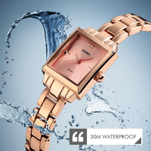 

wristwatches skmei luxury brands women quartz watches fashion casual ladies female clock relogio feminino, Slivery;brown