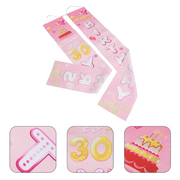 

1pair birthday couplet decor party door banner decorative curtain & drapes