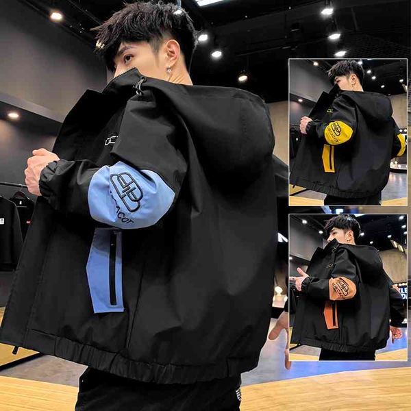 

men's casual 2021 new autumn red star erke trend men's wear korean work jacket couple's coat, Black