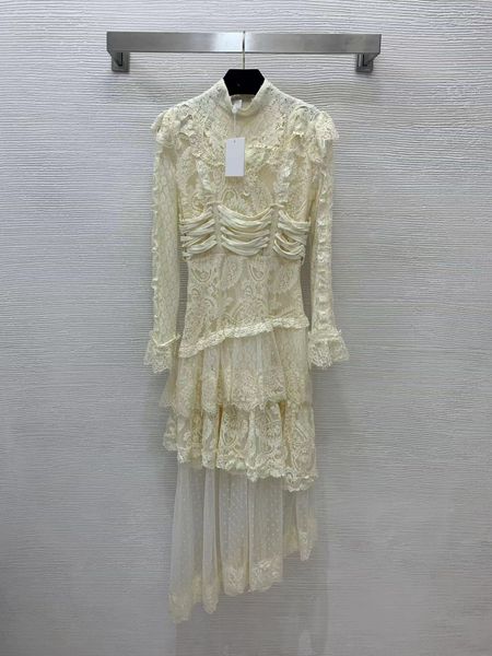 

2021 autumn milan runway dress stand collar long sleeve panelled print fashion designer brand same style women's 1020-6, Black;pink