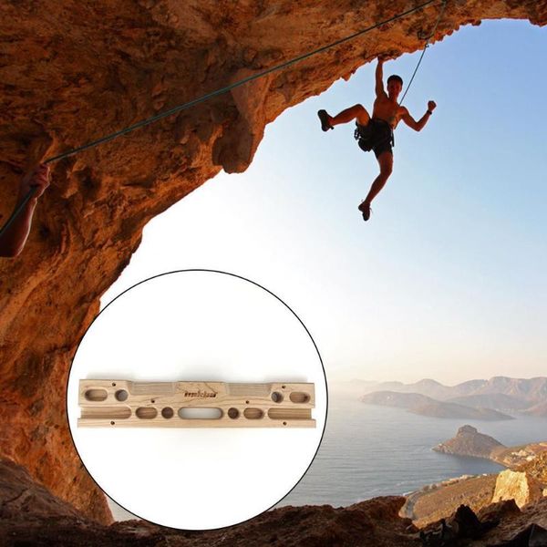 

cords, slings and webbing rock climbing fingerboard strength men wooden outdoor hangboard sport tools training board