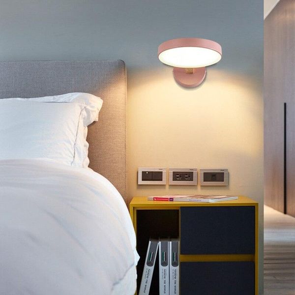 

wall lamps modern nordic led lamp sconce lighting bedside kitchen reading study 12w iron&wood balcony home indoor gray decor light