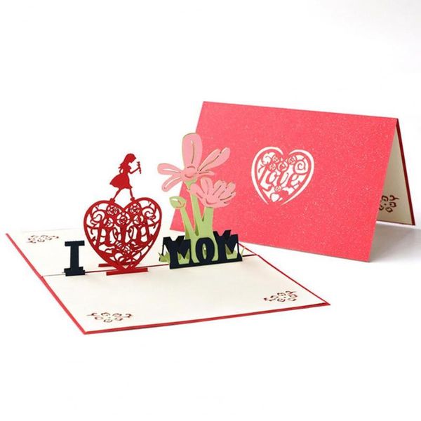

greeting card foldable heart shape pattern paper holiday creative blessing for birthday mothers day cards gifts