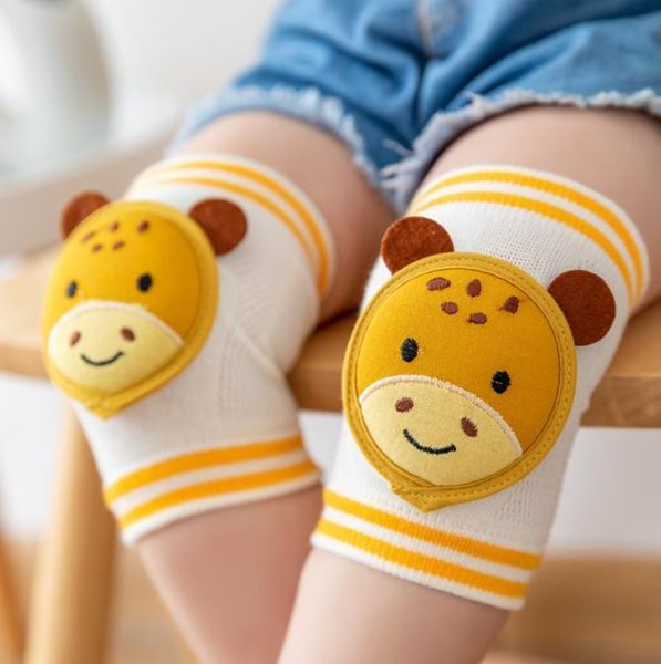 

socks baby knee pad kids safety crawling elbow cushion infants toddlers protector kneepad leg warmer girls boys accessories, Pink;yellow