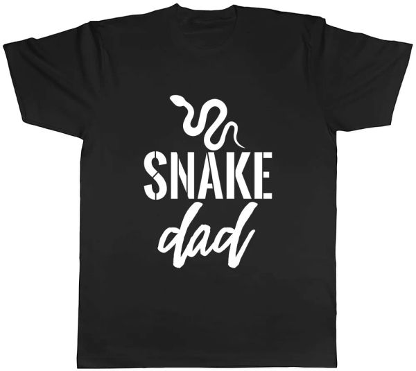 

snake dad mens t-shirt tee, White;black