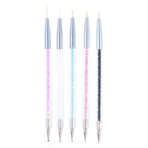 

nail brushes 5pcs art liner point drill drawing brush manicure tools, Yellow