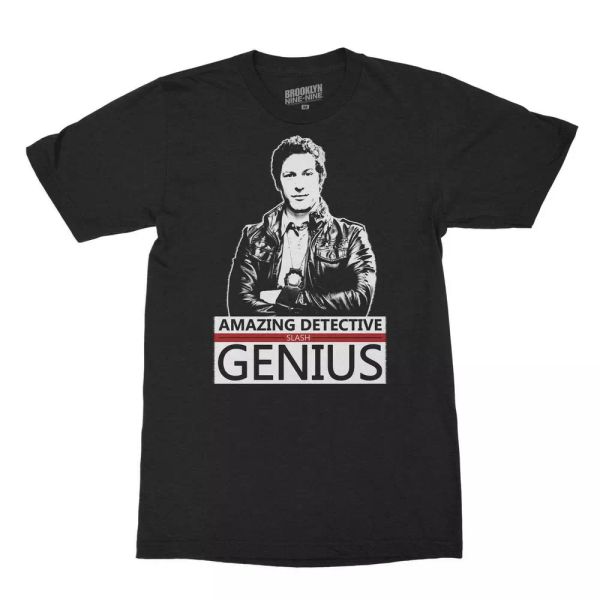 

brooklyn nine-nine amazing detective slash genius men's t-shirt, White;black