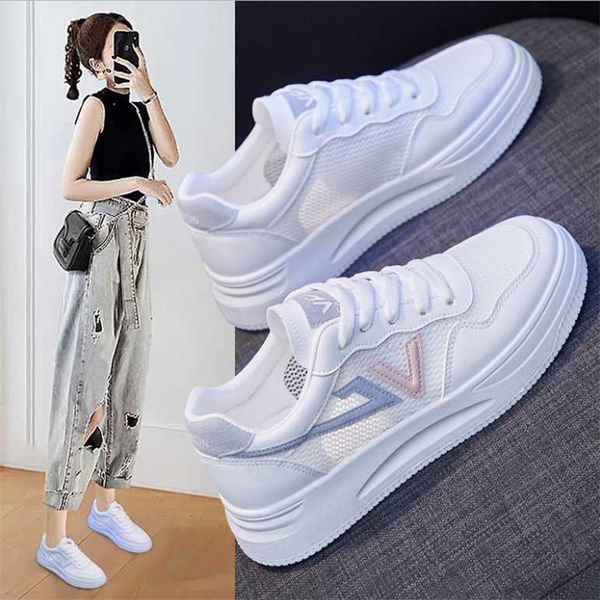 

women sneakers fashion shoes spring trend casual flats female comfort white vulcanized platform