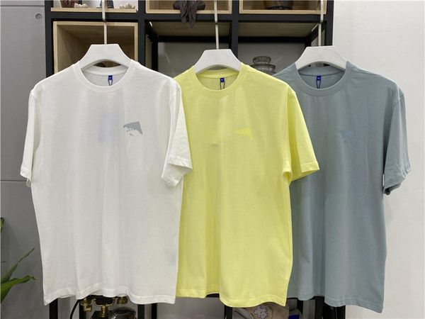 

triangle logo t-shirt men women grey mark print adererror tee 1:1 tag label short sleeve ader men's t-shirts, White;black