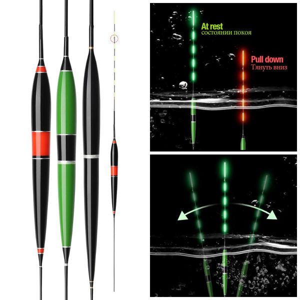 

fishing accessories donql smart led light float fish bite automatically remind glowing electric night buoy without battery