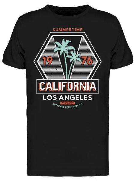 

summertime california 1976 tee men's -image by shutterstock, White;black