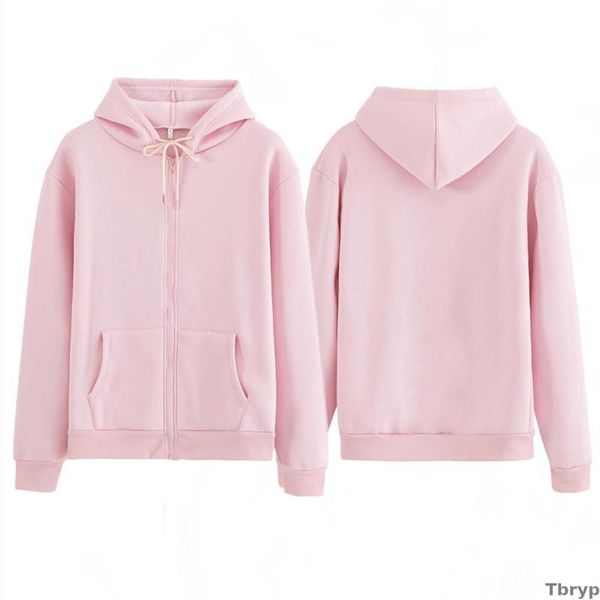 

women's hoodies & sweatshirts sweatshirt casual solid color oversized full-zip hoodie jacket winter velvet padded warm long sleeves, Black